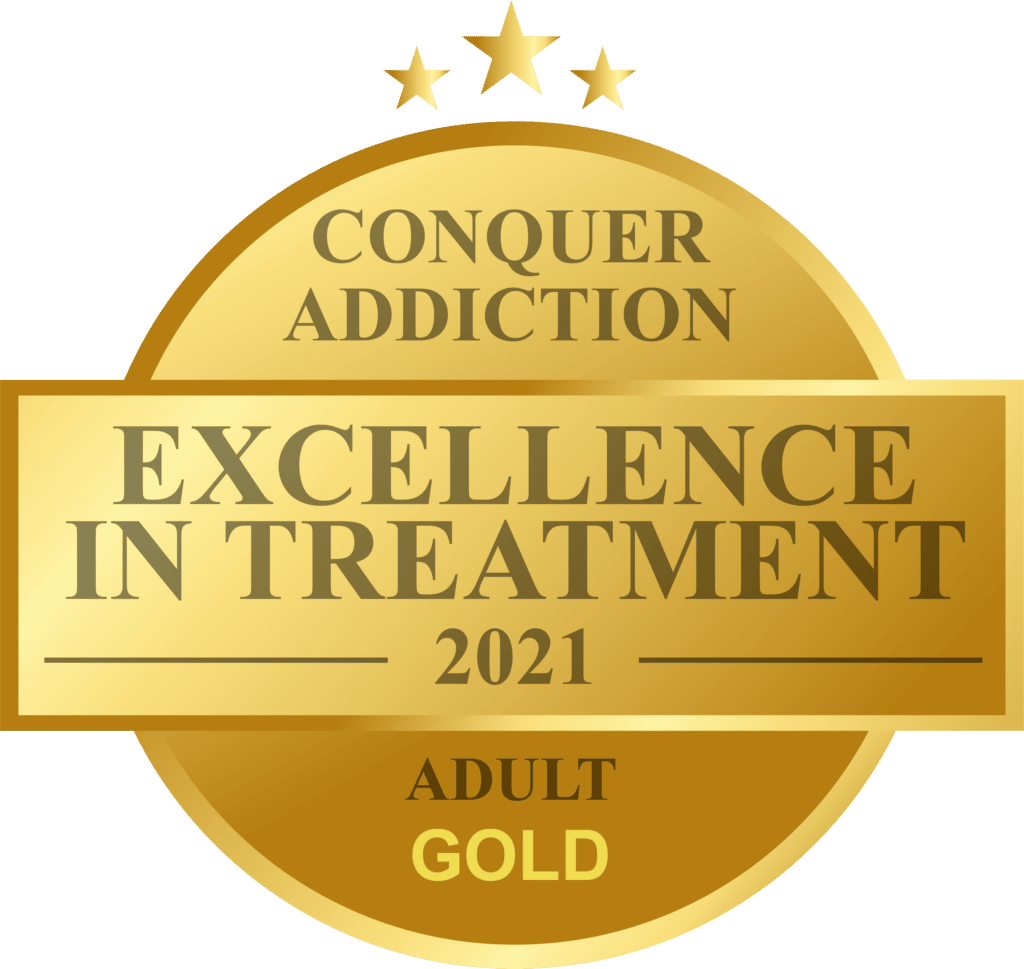 Conquer Addiction Gold Excellence in Treatment Award 2021
