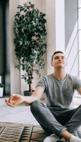 person meditating