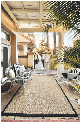 outdoor seating area